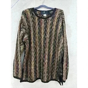 Vintage Peruvian Connection Wool Blend Sweater Knit Women’s XLarge Chunky SC3